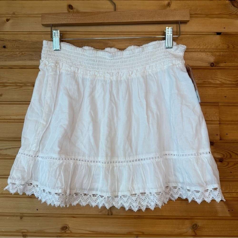 Mudd Skirt White Lace Trim Kids' Size 16 Y2K Boho Feminine Beach Vaca NWT Summer